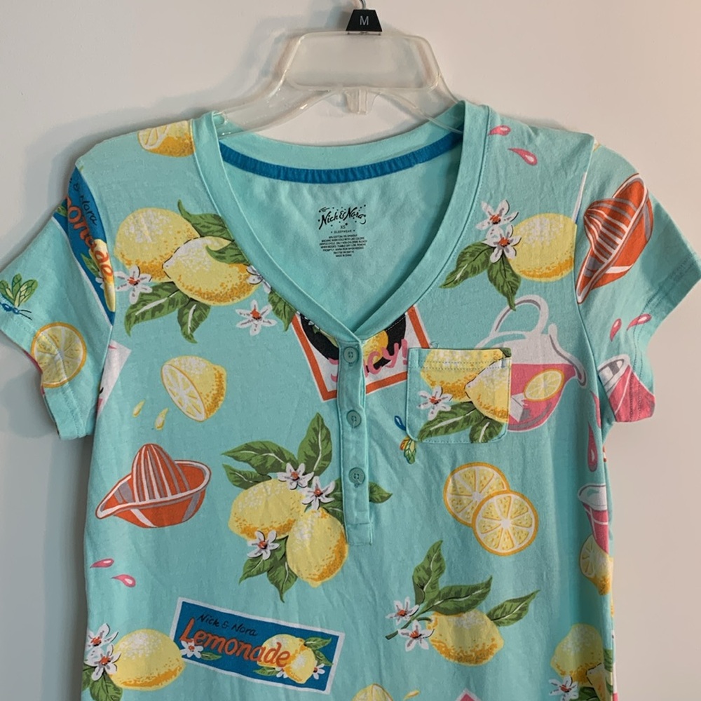 Nick and Nora lemonade pajama dress - Picture 2 of 6